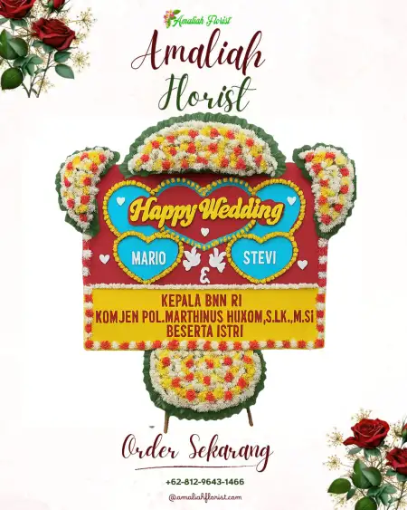 Papan Bunga Pernikahan Lingkuang Aua